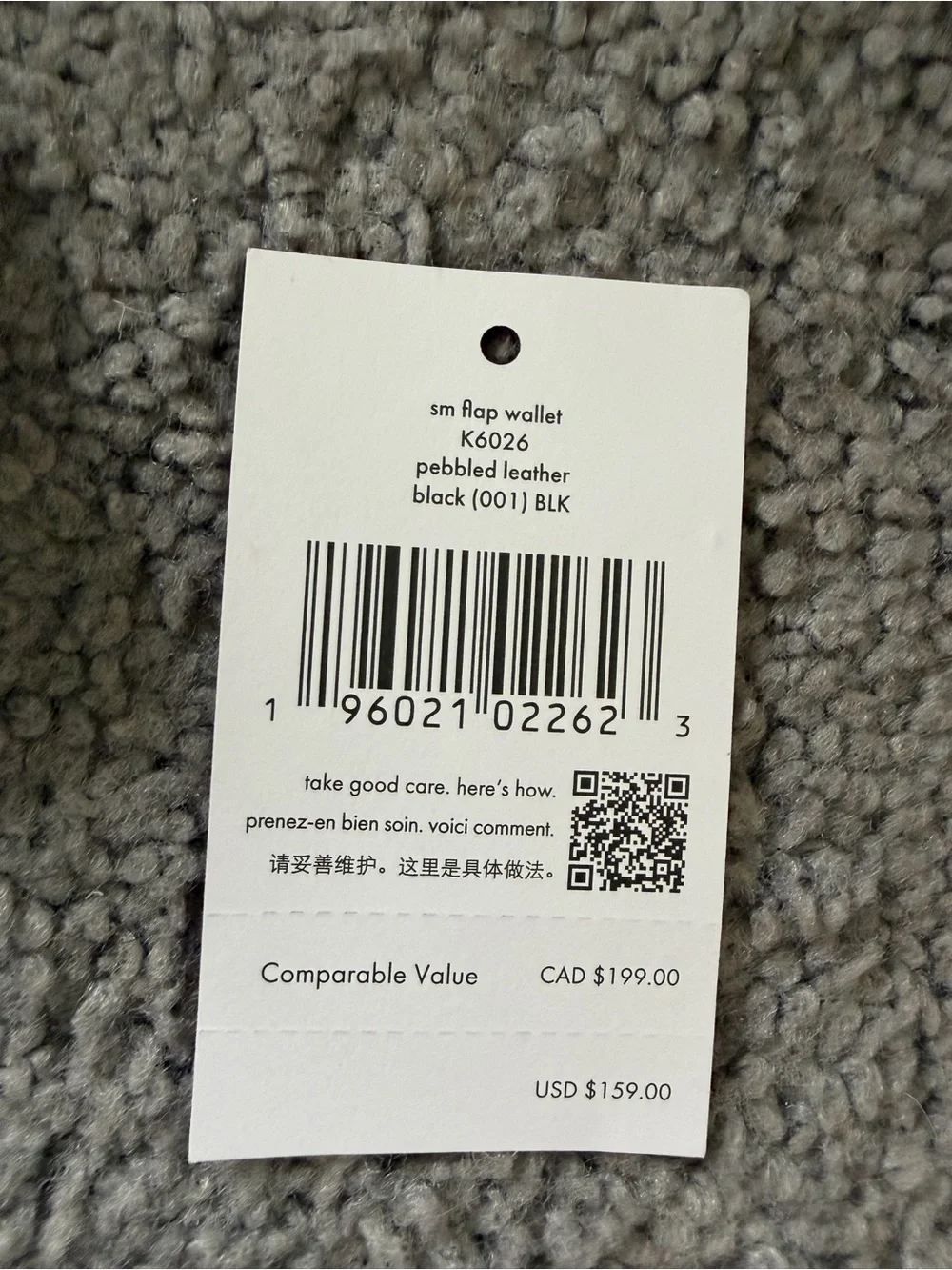 Kate Spade Black Pebbled Wallet